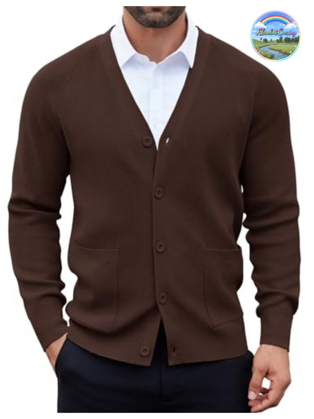Men's Cardigan Sweater Button Down V-Neck Long Sleeve Knitted Lightweight Casual